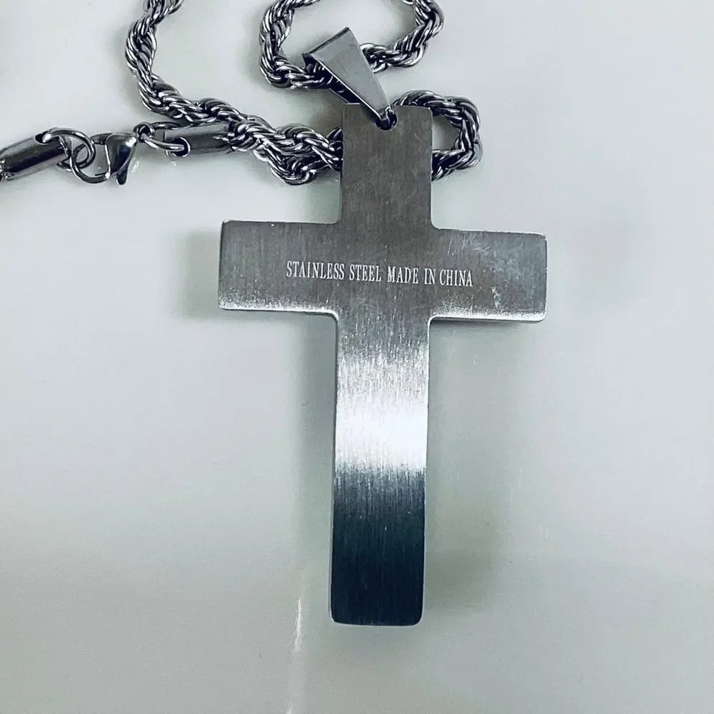 Large cross necklace 316l stainless